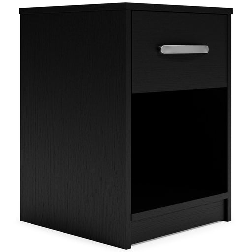 Finch - One Drawer Night Stand - 23" Height - Black – Accent Nightstands by Signature Design by Ashley® at Furniture Wholesale Plus , Nashville furniture store