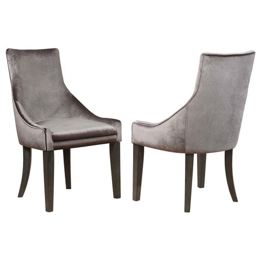 Phelps - Velvet Upholstered Dining Side Chair (Set of 2) - Gray - Premium Chair Sets from CoasterElevations - Just $459! Shop now at Furniture Wholesale Plus  We are the best furniture store in Nashville, Hendersonville, Goodlettsville, Madison, Antioch, Mount Juliet, Lebanon, Gallatin, Springfield, Murfreesboro, Franklin, Brentwood