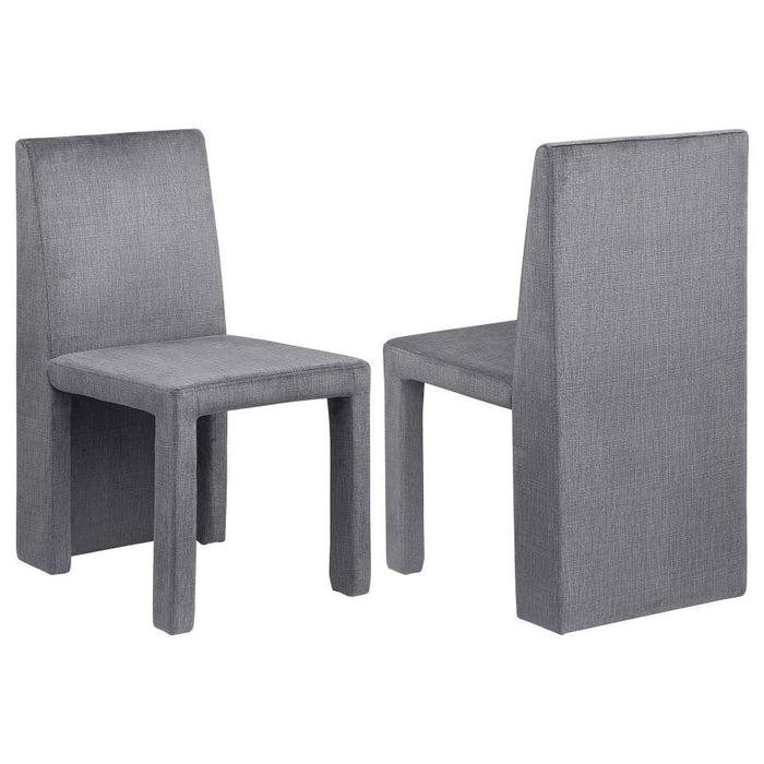 Tordera - Velvet Upholstered Dining Side Chair (Set of 2) - Gray – Chair Sets by Coaster Fine Furniture at Furniture Wholesale Plus , Nashville furniture store