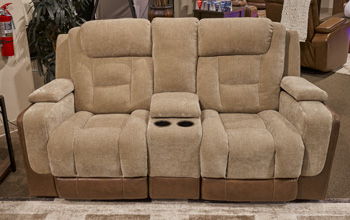 Mixed Motion - Power Reclining Loveseat With Console / Adjustable Headrest – Reclining Loveseats by Signature Design by Ashley® at Furniture Wholesale Plus , Nashville furniture store