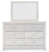 Paxberry - Dresser, Mirror - Medallion Drawer Pulls - Whitewash – Dresser & Mirror by Signature Design by Ashley® at Furniture Wholesale Plus , Nashville furniture store