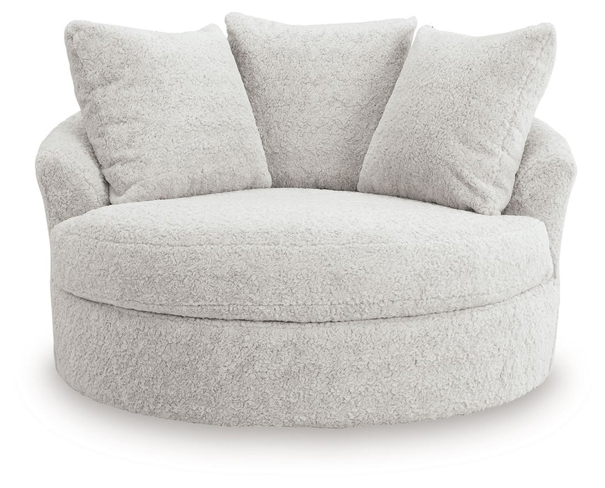 Cuddle Plush - 3 Pc. - 3-Piece Sectional, Chair And Ottoman - Arctic – 3 Piece Living Room Sets by Signature Design by Ashley® at Furniture Wholesale Plus , Nashville furniture store