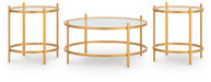 Pearlox - Occasional Table Set (Set of 3) - Gold – Table Sets by Signature Design by Ashley® at Furniture Wholesale Plus , Nashville furniture store