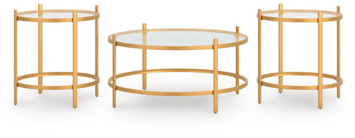Pearlox - Occasional Table Set (Set of 3) - Gold – Table Sets by Signature Design by Ashley® at Furniture Wholesale Plus , Nashville furniture store