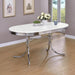 Retro - Oval Wood Top Dining Table - White And Chrome – Dining Tables by CoasterEveryday at Furniture Wholesale Plus , Nashville furniture store