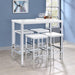Natividad - 5 Piece Pub Height Bar Table Set - White High Gloss - Premium 5 Piece Dining Room Sets from CoasterEveryday - Just $569! Shop now at Furniture Wholesale Plus  We are the best furniture store in Nashville, Hendersonville, Goodlettsville, Madison, Antioch, Mount Juliet, Lebanon, Gallatin, Springfield, Murfreesboro, Franklin, Brentwood