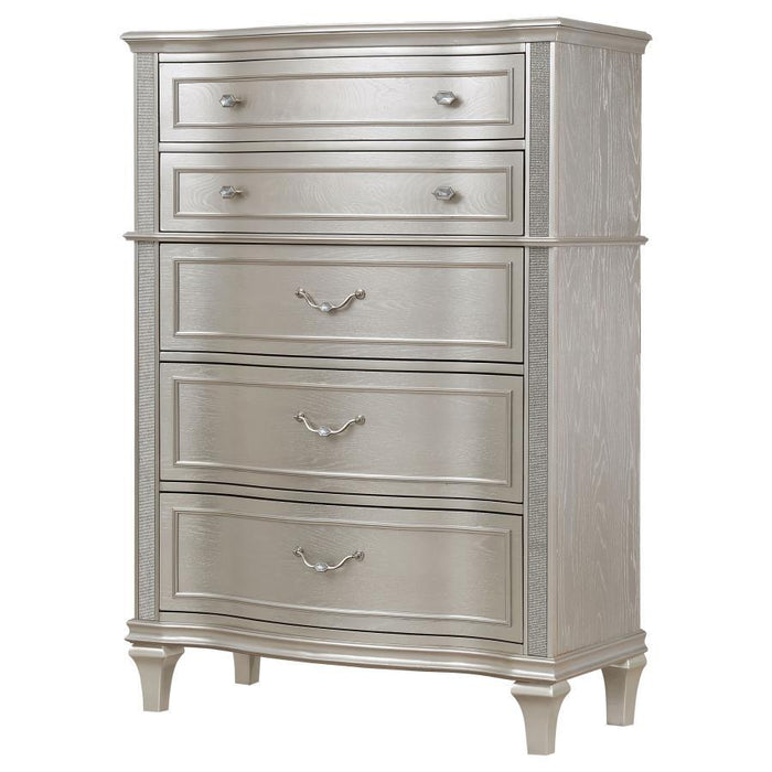 Evangeline - 6-Drawer Bedroom Chest - Silver Oak – Accent Chests by CoasterElevations at Furniture Wholesale Plus , Nashville furniture store