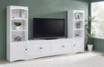 Laughlin - 3-piece Entertainment Center TV Stand - White - Premium Entertainment Centers from Coaster Fine Furniture - Just $1079! Shop now at Furniture Wholesale Plus  We are the best furniture store in Nashville, Hendersonville, Goodlettsville, Madison, Antioch, Mount Juliet, Lebanon, Gallatin, Springfield, Murfreesboro, Franklin, Brentwood