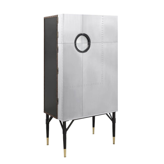 Yoela - Wine Cabinet - Aluminum - Premium Wine Cabinets from ACME - Just $3959! Shop now at Furniture Wholesale Plus  We are the best furniture store in Nashville, Hendersonville, Goodlettsville, Madison, Antioch, Mount Juliet, Lebanon, Gallatin, Springfield, Murfreesboro, Franklin, Brentwood