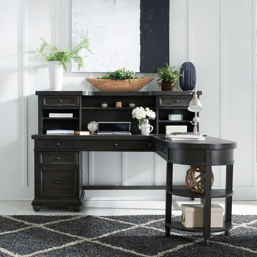 Harvest Home - L Shaped Desk Set With Hutch - Chalkboard – 2 Piece Home Office Sets by Liberty Furniture at Furniture Wholesale Plus , Nashville furniture store