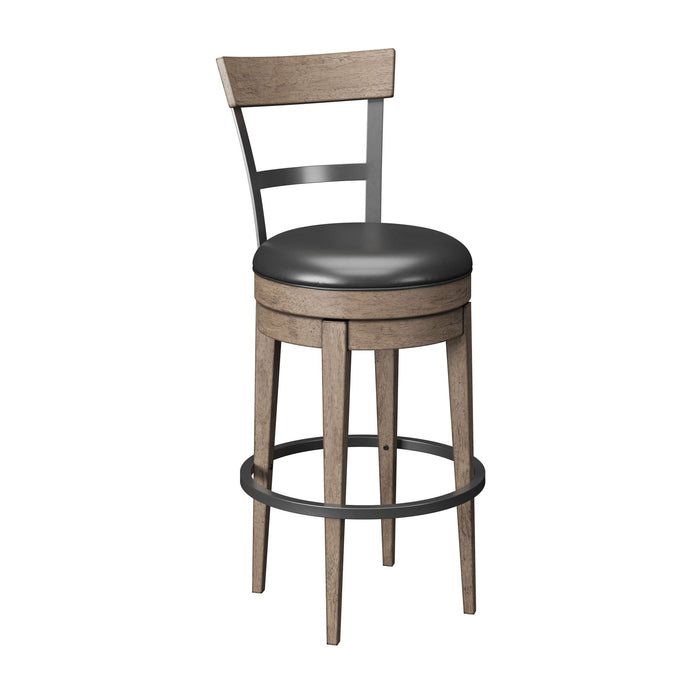 Benton - Swivel Bar Stool - Brown / Dark - Premium Bar Height (28"-30") from Emerald Home - Just $289! Shop now at Furniture Wholesale Plus  We are the best furniture store in Nashville, Hendersonville, Goodlettsville, Madison, Antioch, Mount Juliet, Lebanon, Gallatin, Springfield, Murfreesboro, Franklin, Brentwood