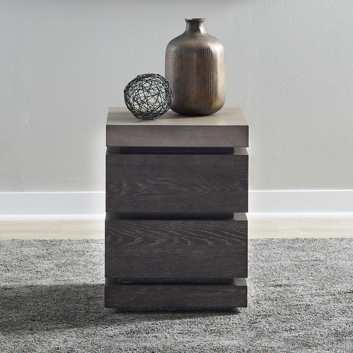 Piedmont - Chairside Table - Charcoal / Ash – Chair Side Tables by Liberty Furniture at Furniture Wholesale Plus , Nashville furniture store