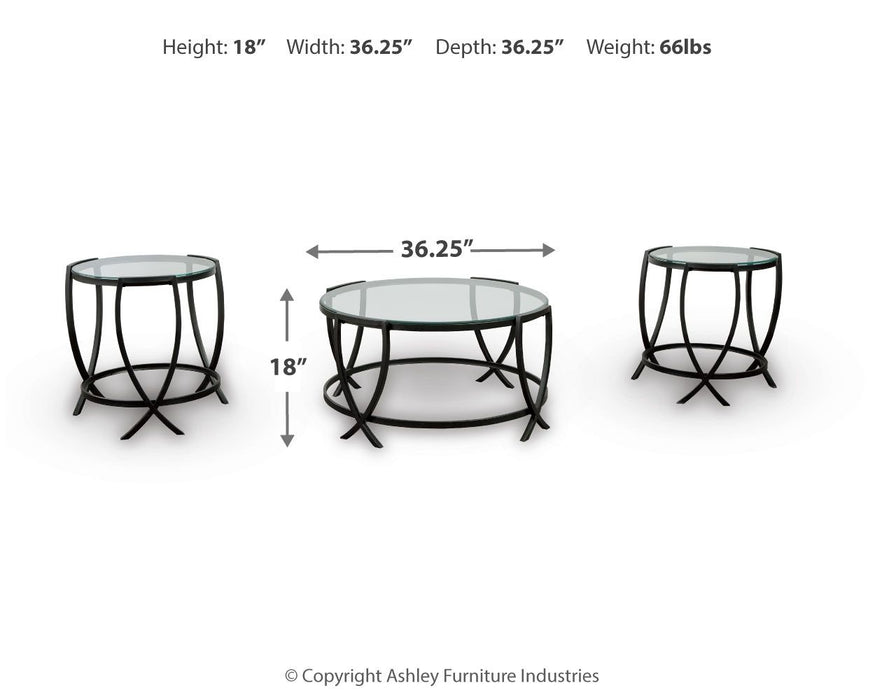 Tarrin - Occasional Table Set (Set of 3) - Black – Table Sets by Signature Design by Ashley® at Furniture Wholesale Plus , Nashville furniture store