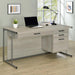 Loomis - 4-Drawer Computer Desk - Whitewashed Gray - Premium Computer Desks from CoasterEssence - Just $439! Shop now at Furniture Wholesale Plus  We are the best furniture store in Nashville, Hendersonville, Goodlettsville, Madison, Antioch, Mount Juliet, Lebanon, Gallatin, Springfield, Murfreesboro, Franklin, Brentwood