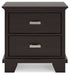 Covetown - Two Drawer Night Stand - Dark Brown – Accent Nightstands by Signature Design by Ashley® at Furniture Wholesale Plus , Nashville furniture store