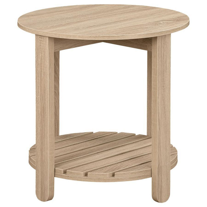 Fowler - 1 Shelf Round Engineered Wood Table – End Tables by Coaster Fine Furniture at Furniture Wholesale Plus , Nashville furniture store