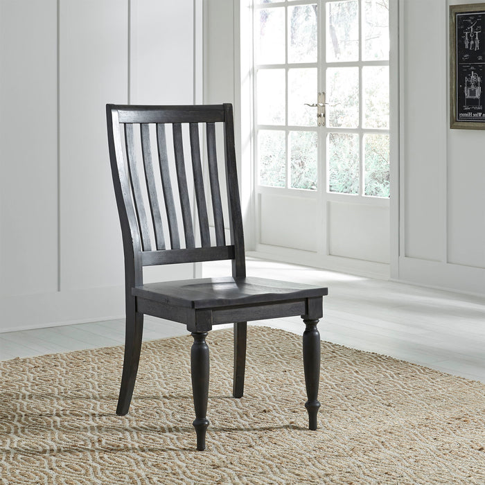 Harvest Home - Slat Back Side Chair - Chalkboard – Side Chairs by Liberty Furniture at Furniture Wholesale Plus , Nashville furniture store