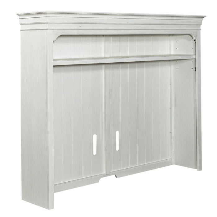 Allyson Park - Entertainment Hutch - Wirebrushed White / Charcoal – Hutches by Liberty Furniture at Furniture Wholesale Plus , Nashville furniture store