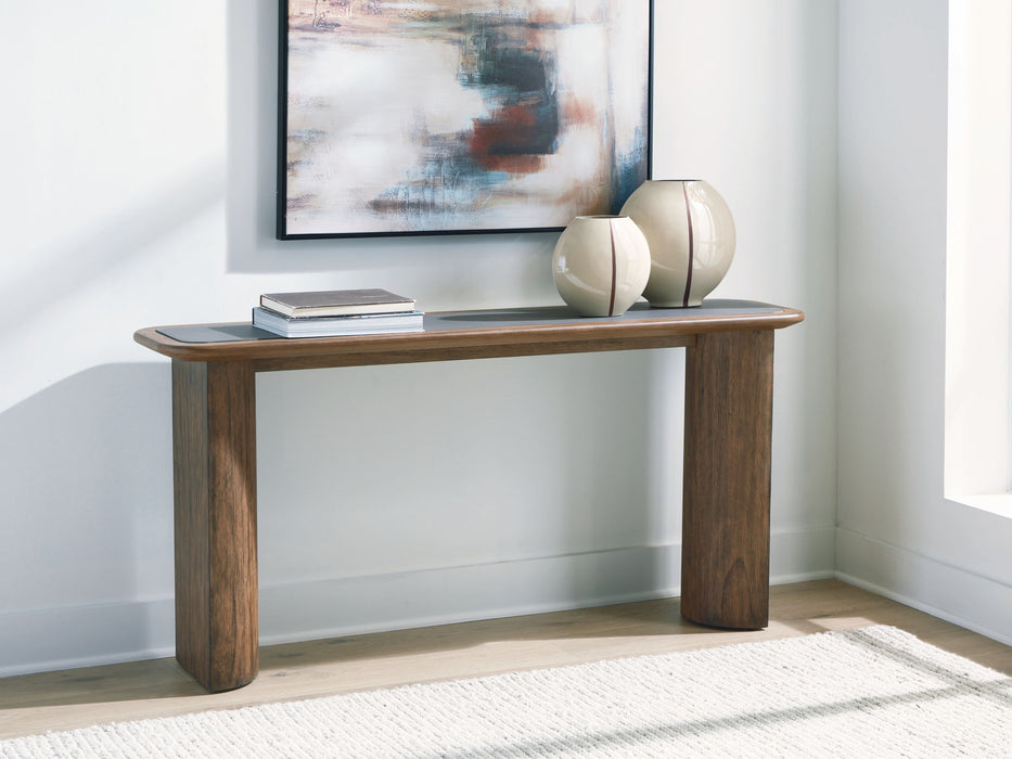 Dontayne - Sofa Table - Warm Brown – Sofa Tables by Signature Design by Ashley® at Furniture Wholesale Plus , Nashville furniture store