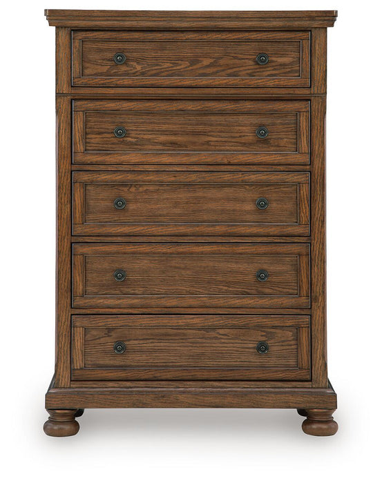 Zackaryn - Five Drawer Chest - Warm Brown – Accent Chests by Signature Design by Ashley® at Furniture Wholesale Plus , Nashville furniture store
