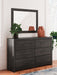 Hollivern - Dresser And Mirror - Dark Gray – Dresser & Mirror by Signature Design by Ashley® at Furniture Wholesale Plus , Nashville furniture store