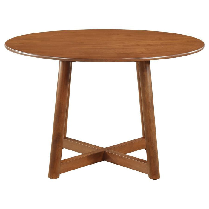 Dinah - Round Solid Wood Dining Table - Walnut – Dining Tables by CoasterEveryday at Furniture Wholesale Plus , Nashville furniture store