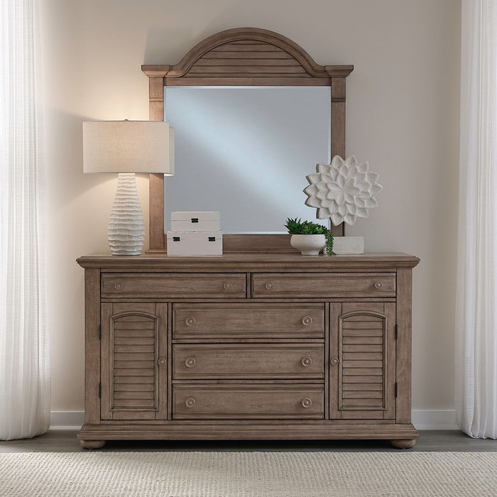 Summer House - Dresser & Mirror - Sand Dune – Dresser & Mirror by Liberty Furniture at Furniture Wholesale Plus , Nashville furniture store