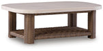 Dolan Creek - Rectangular Cocktail Table - Beige / Brown – Coffee Tables by Signature Design by Ashley® at Furniture Wholesale Plus , Nashville furniture store