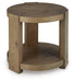 Flangren - Round End Table - Light Brown – End Tables by Signature Design by Ashley® at Furniture Wholesale Plus , Nashville furniture store