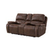 Atlantis - Power Motion Loveseat With Power Motion Head Recliner & Console - Heritage Brown – Reclining Loveseats by Elements International at Furniture Wholesale Plus , Nashville furniture store