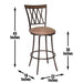 Sedona - Swivel Barstool - Premium Bar Height (28"-30") from Steve Silver Furniture - Just $229! Shop now at Furniture Wholesale Plus  We are the best furniture store in Nashville, Hendersonville, Goodlettsville, Madison, Antioch, Mount Juliet, Lebanon, Gallatin, Springfield, Murfreesboro, Franklin, Brentwood