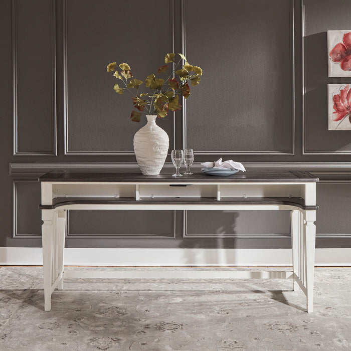 Allyson Park - Console Bar Table - Wirebrushed White / Charcoal – Console Tables by Liberty Furniture at Furniture Wholesale Plus , Nashville furniture store