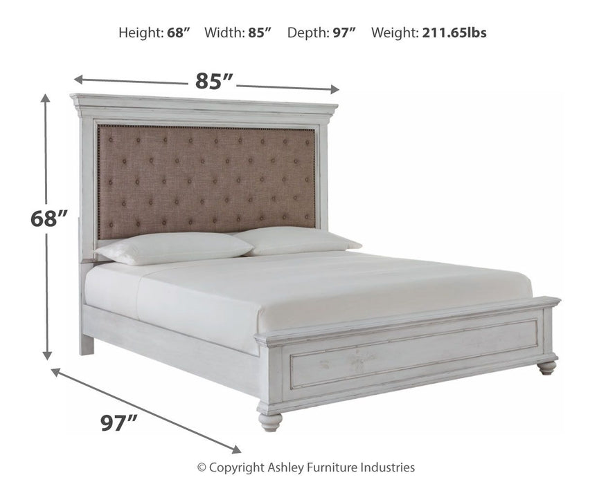 Kanwyn - Upholstered Panel Bed – Upholstered Beds by Benchcraft® at Furniture Wholesale Plus , Nashville furniture store