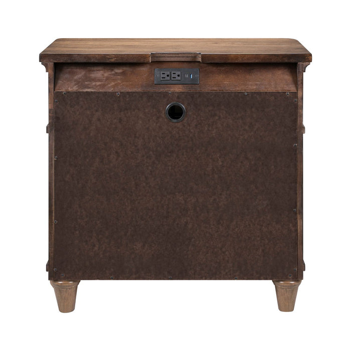 Harrison Heights - Nightstand With Charging Station - Sienna – Nightstands w/ Charging Stations by Liberty Furniture at Furniture Wholesale Plus , Nashville furniture store
