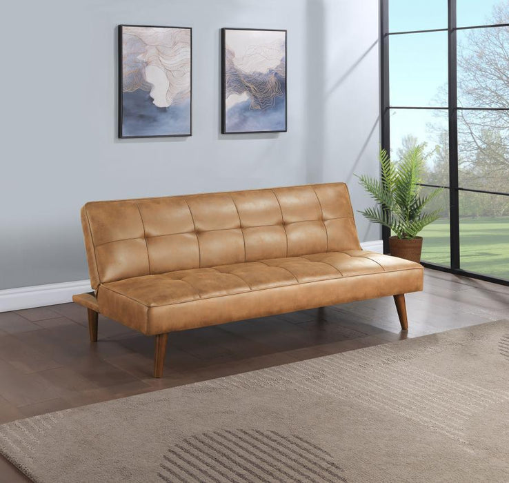 Jenson - Upholstered Tufted Convertible Sofa Bed – Futon Sofas by Coaster Fine Furniture at Furniture Wholesale Plus , Nashville furniture store