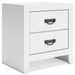 Binterglen - Two Drawer Night Stand - White – Accent Nightstands by Signature Design by Ashley® at Furniture Wholesale Plus , Nashville furniture store