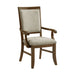 Phillipe - Dining Arm Chair With Fabric (Set of 2) - Cherry And Gray – Chair Sets by Elements International at Furniture Wholesale Plus , Nashville furniture store