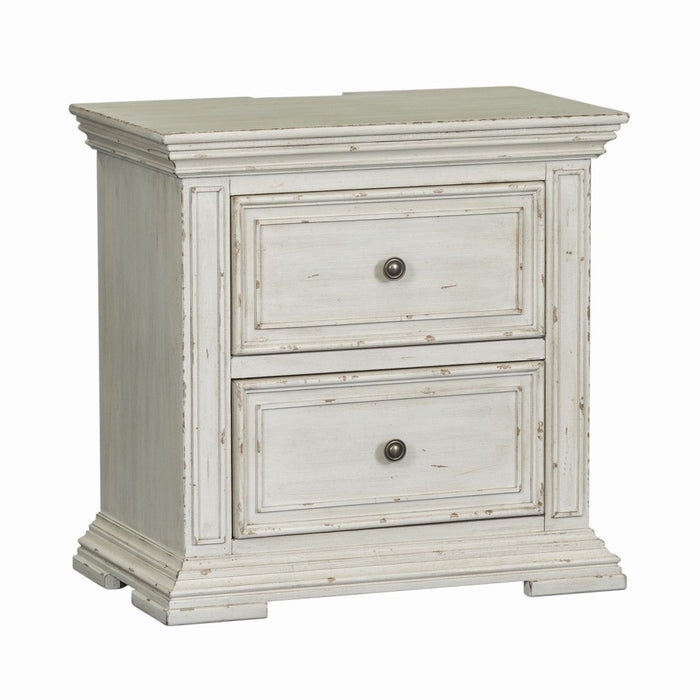 Big Valley - 2 Drawer Night Stand w/ Charging Station – Nightstands w/ Charging Stations by Liberty Furniture at Furniture Wholesale Plus , Nashville furniture store