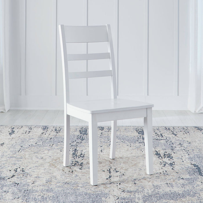 Landale - Ladderback Side Chair - Chestnut & White – Side Chairs by Liberty Furniture at Furniture Wholesale Plus , Nashville furniture store