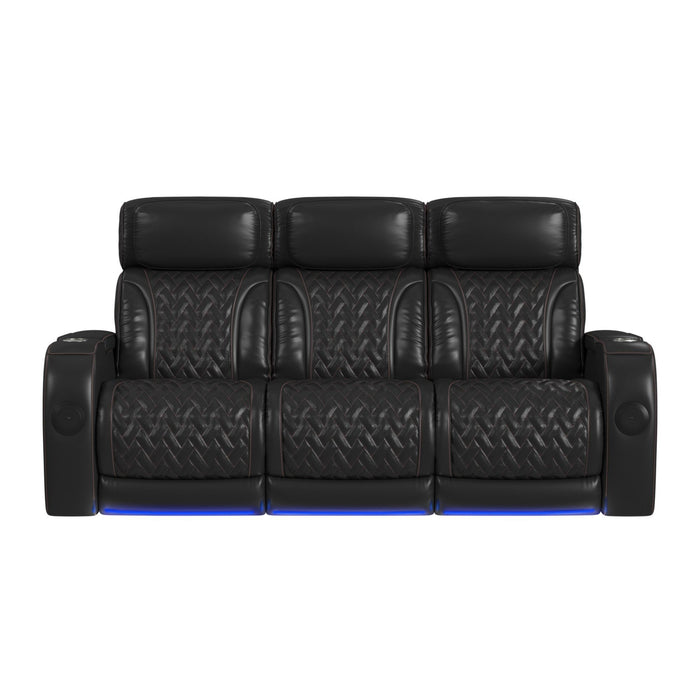Prime Time - P3 Sofa With I Table, Reading Light, Heat, Massage, LED, And Speaker – Reclining Sofas by Elements International at Furniture Wholesale Plus , Nashville furniture store