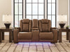 Gruaro - Power Reclining Loveseat With Console / Adjustable Headrest - Amber – Reclining Loveseats by Signature Design by Ashley® at Furniture Wholesale Plus , Nashville furniture store