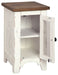 Wystfield - Chair Side End Table - White / Brown – Chair Side Tables by Signature Design by Ashley® at Furniture Wholesale Plus , Nashville furniture store