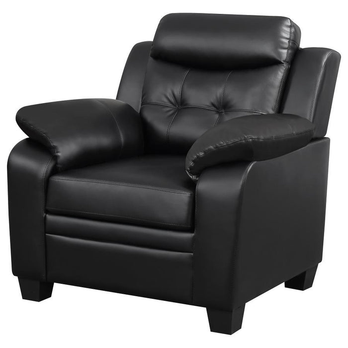 Finley - Upholstered Padded Arm Tufted Accent Chair - Black - Premium Arm Chairs from CoasterEveryday - Just $439! Shop now at Furniture Wholesale Plus  We are the best furniture store in Nashville, Hendersonville, Goodlettsville, Madison, Antioch, Mount Juliet, Lebanon, Gallatin, Springfield, Murfreesboro, Franklin, Brentwood