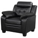 Finley - Upholstered Padded Arm Tufted Accent Chair - Black - Premium Arm Chairs from CoasterEveryday - Just $439! Shop now at Furniture Wholesale Plus  We are the best furniture store in Nashville, Hendersonville, Goodlettsville, Madison, Antioch, Mount Juliet, Lebanon, Gallatin, Springfield, Murfreesboro, Franklin, Brentwood