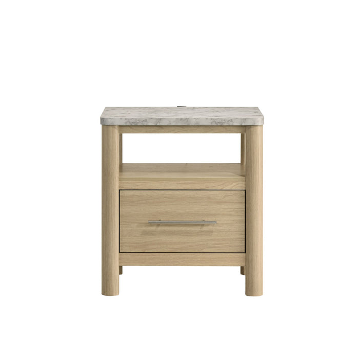 Jonas - Nightstand With USB - Natural – Nightstands w/ Charging Stations by Elements International at Furniture Wholesale Plus , Nashville furniture store