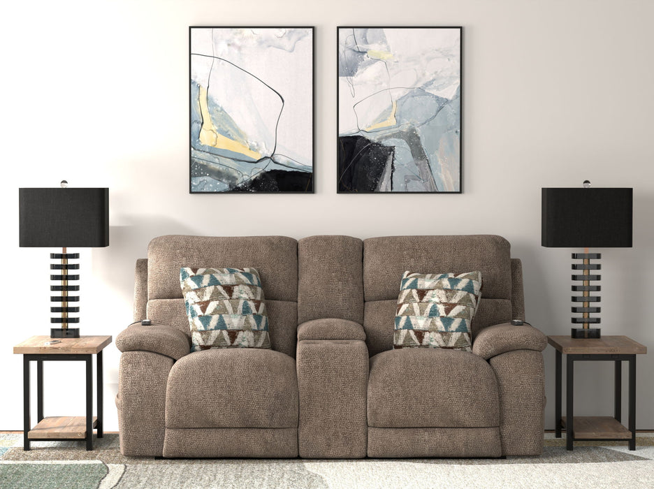 Joya - Power Zero Gravity Reclining Console Loveseat With Power Adjustable Headrest And CR3 Heat/Massage/Lumbar/ZG - Mushroom – Reclining Loveseats by Catnapper at Furniture Wholesale Plus , Nashville furniture store