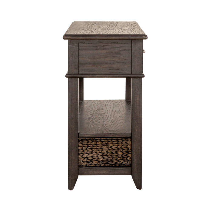 Mill Creek - 2 Drawer Sofa Table - Peppercorn – Sofa Tables by Liberty Furniture at Furniture Wholesale Plus , Nashville furniture store