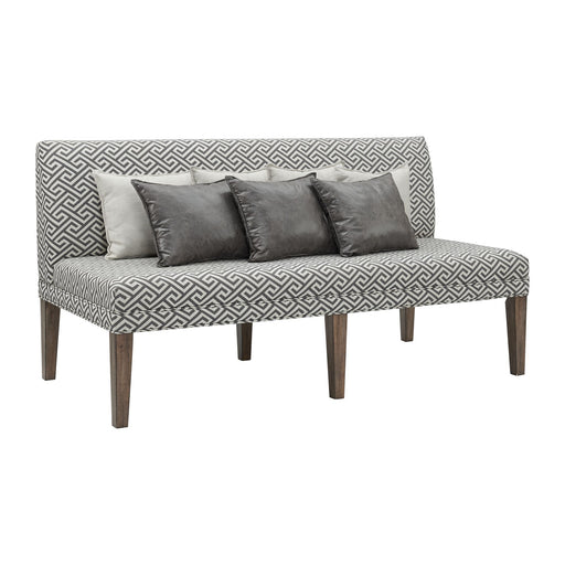 Gramercy - Upholstered Dining Settee - Dark Brown – Upholstered Benches by Elements International at Furniture Wholesale Plus , Nashville furniture store