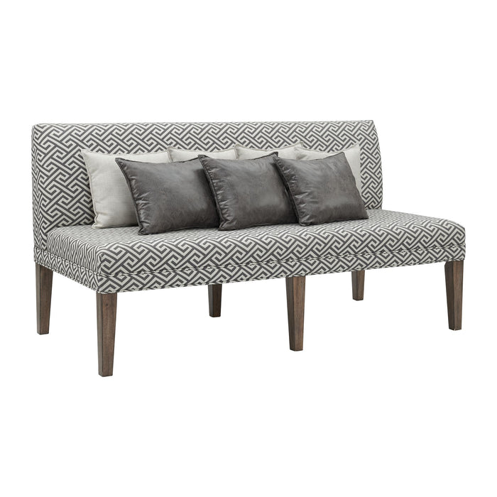 Gramercy - Upholstered Dining Settee - Dark Brown – Upholstered Benches by Elements International at Furniture Wholesale Plus , Nashville furniture store