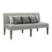 Gramercy - Upholstered Dining Settee - Dark Brown – Upholstered Benches by Elements International at Furniture Wholesale Plus , Nashville furniture store